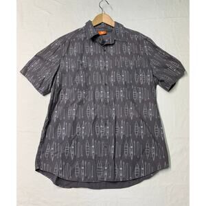 Merrell button down all over print shirt  Men’s size large  Short Sleeve